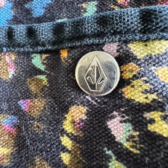 VOLCOM Reversible Oversized Canvas Tote Bag 24" Travel Weekend Beach Bag - Picture 5 of 11